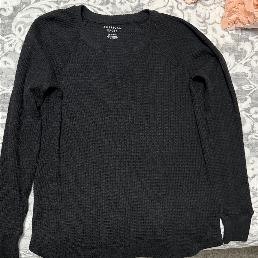 American Eagle Outfitters Women’s Dark Knit Crewneck Sweater